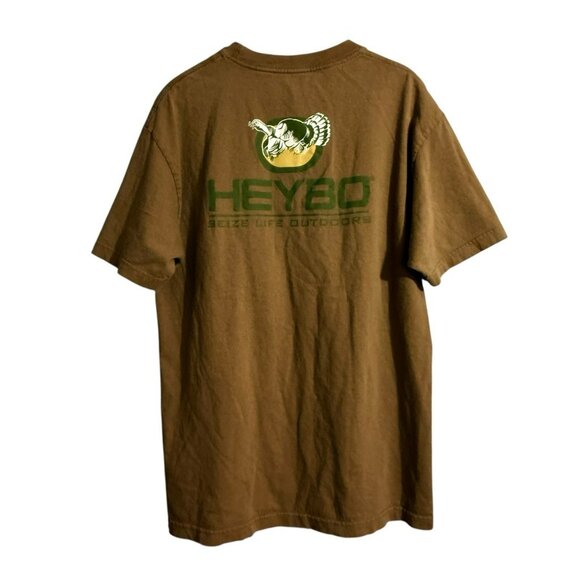 Heybo Tshirt Seize Life Outdoors Men Size L Turkey Hunting Hunter Animal Graphic - Picture 1 of 12